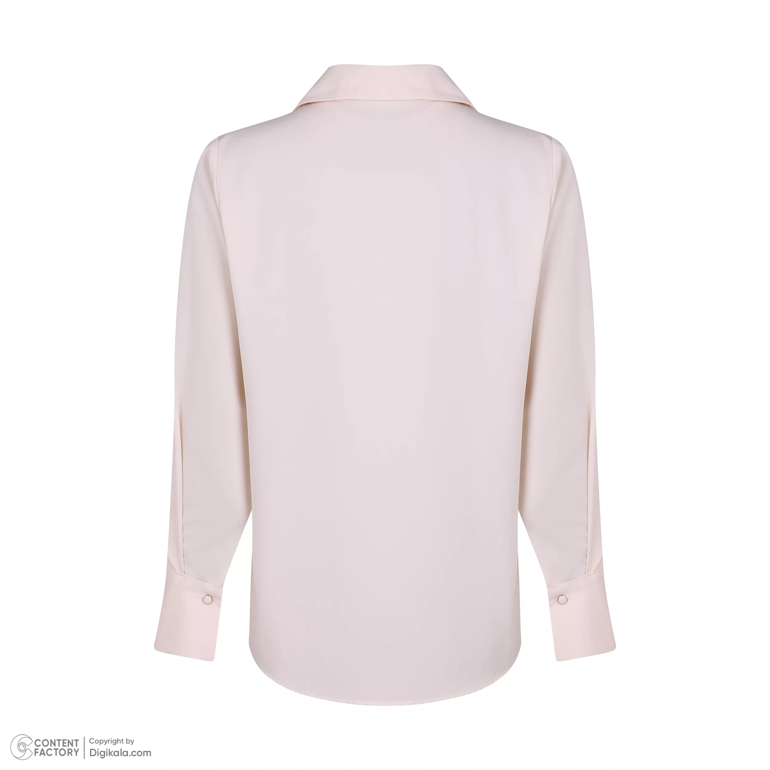 شومیز آستین بلند یقه برگردان زنانه نیزل مدل 1243 رنگ کرم