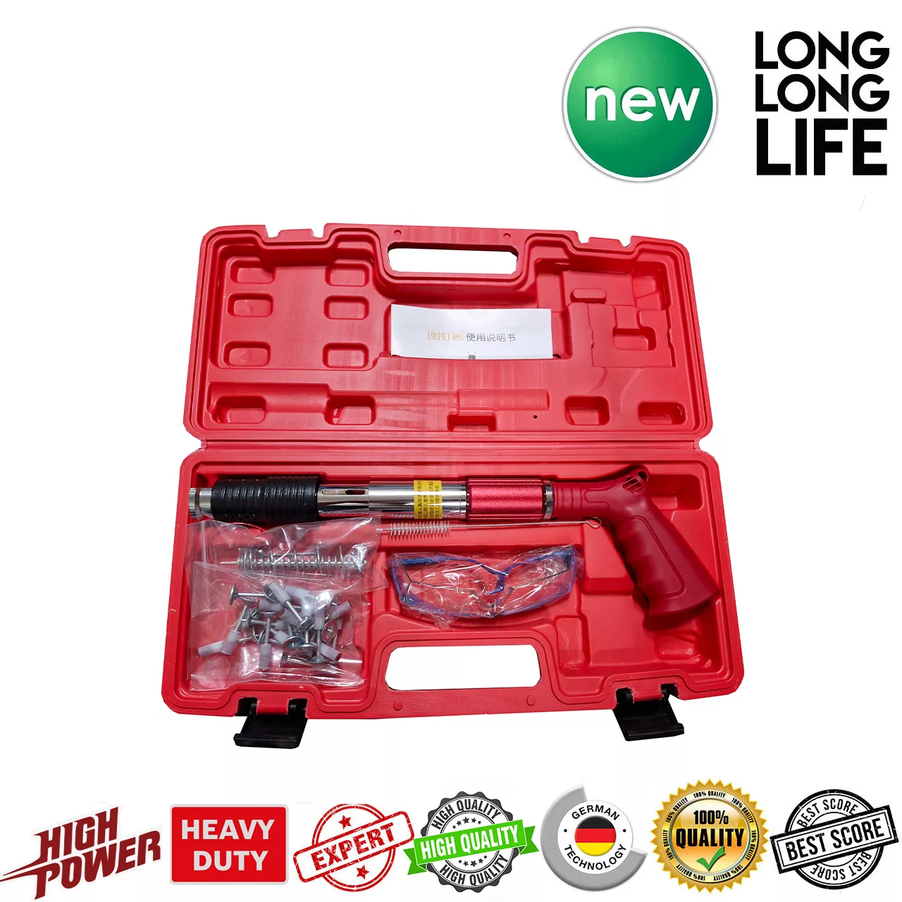 میخ کوب مدل میخ و چاشنی خور کد M135 RED