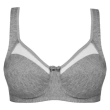 سوتین زنانه اما مدل بدون فنر کد 4928-4100 رنگ خاکستری روشن