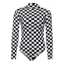 بادی آستین بلند زنانه پپا مدل checkered