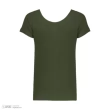 بلوز آستین کوتاه زنانه مدل گلدوزی قلب کد 110402/5 رنگ سبز تیره