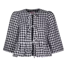 شومیز آستین سه ربع یقه گرد زنانه مدل دایا 020 رنگ مشکی