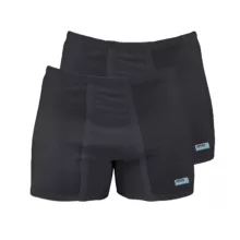 شورت مردانه تاپیک مدل نخی پادار رنگ زغالی مجموعه 2 عددی