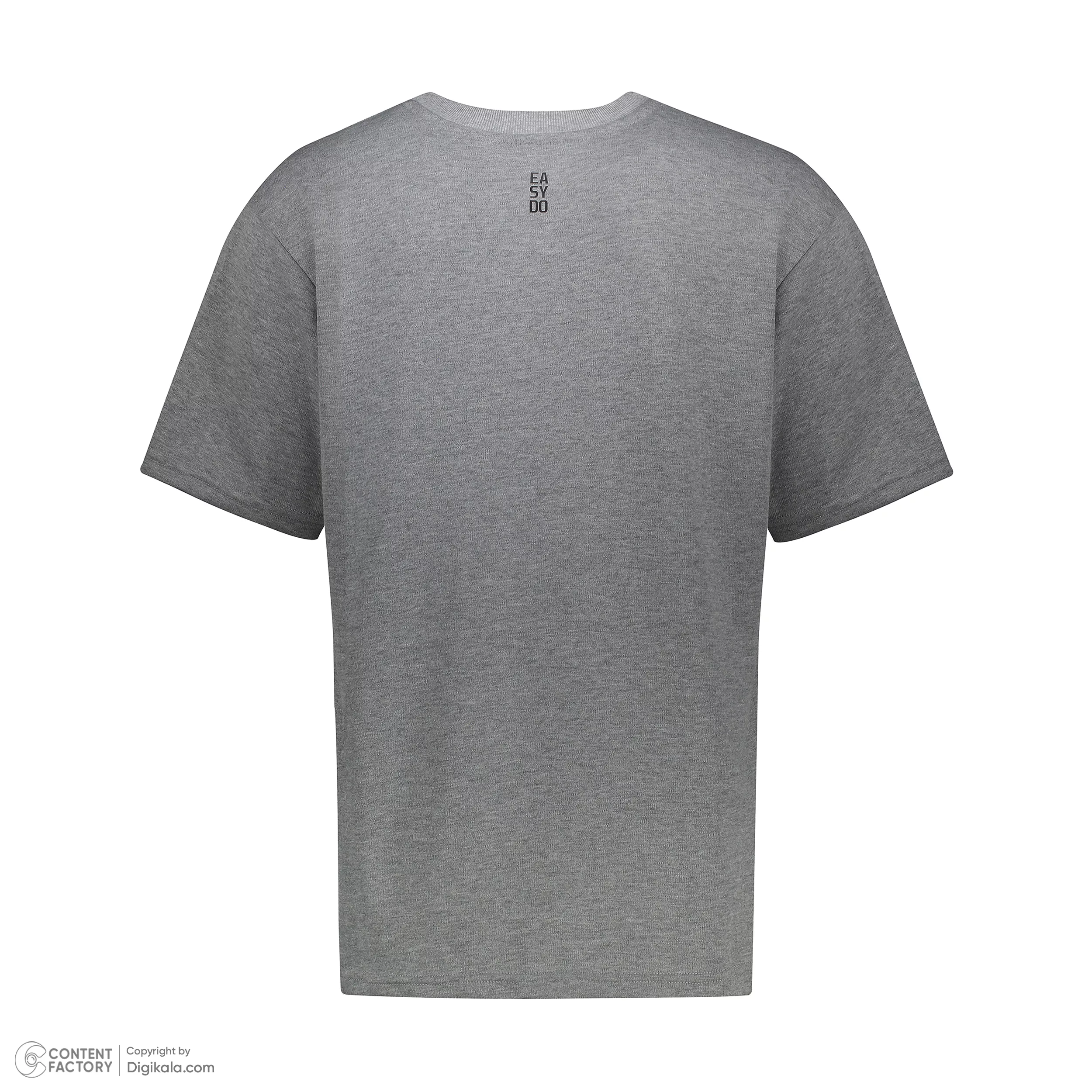 تی شرت آستین کوتاه مردانه ایزی دو مدل 0177 رنگ طوسی