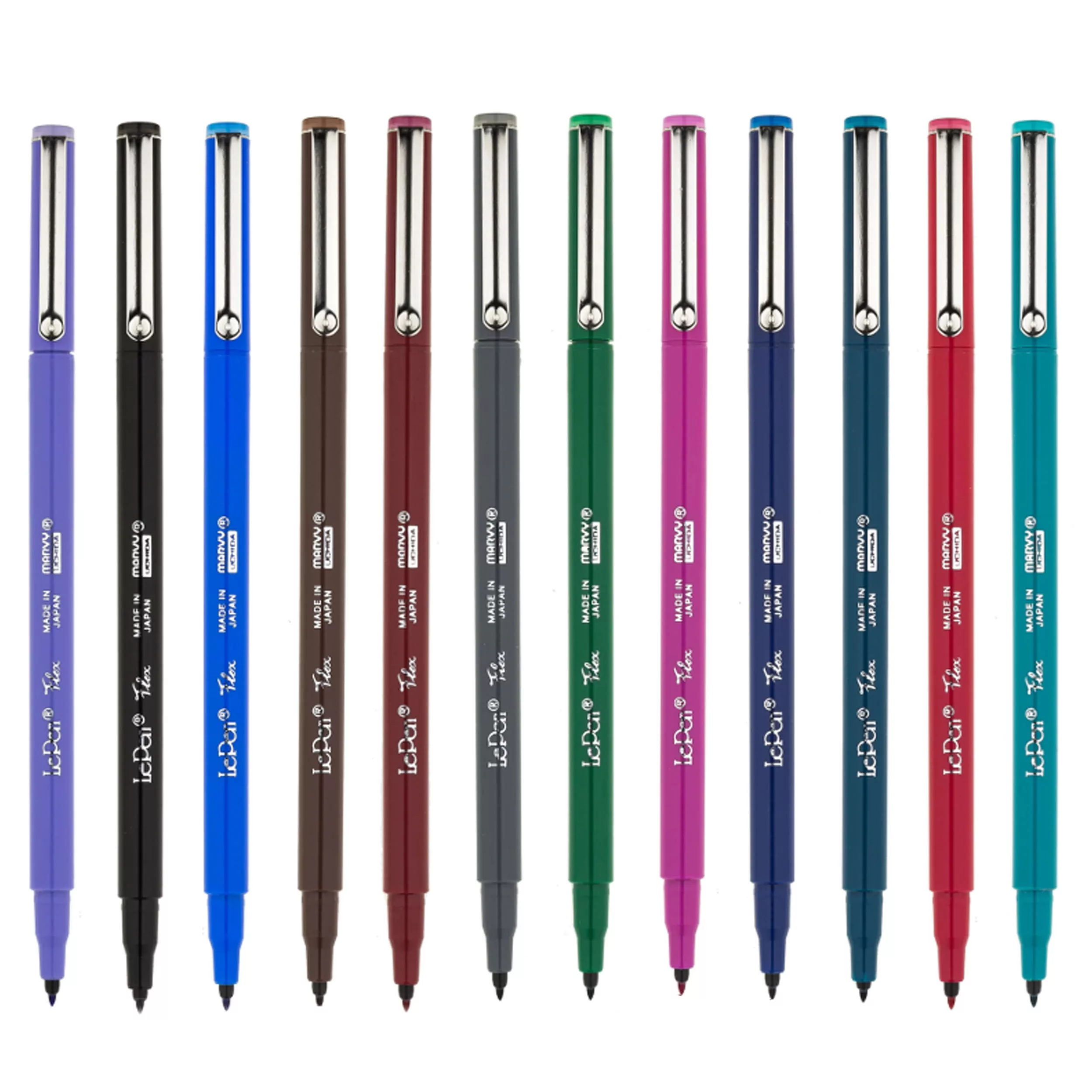 ماژیک حرفه ای ماروی یوشیدا مدل LePen Flex بسته 12 عددی
