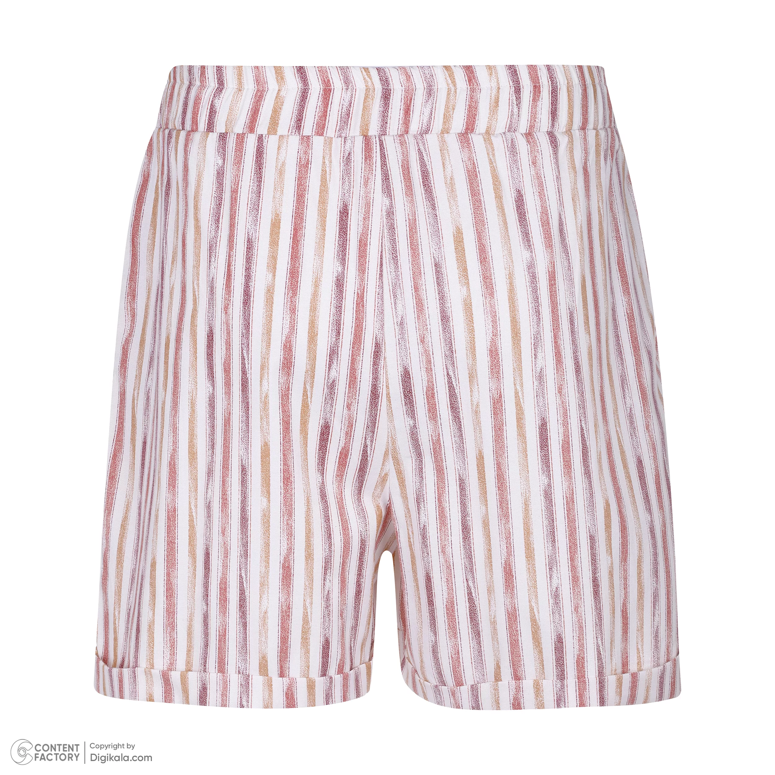 ست تی شرت و شلوارک زنانه لوینت  مدل استرایپ