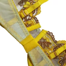 ست شورت و سوتین زنانه ژینا مدل توری کد 1148