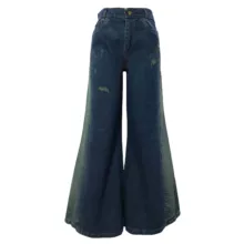 شلوار جین بگ زنانه مدل شافل کد 3102