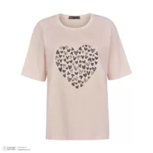 تی شرت آستین کوتاه زنانه باینت مدل 2261792 رنگ صورتی