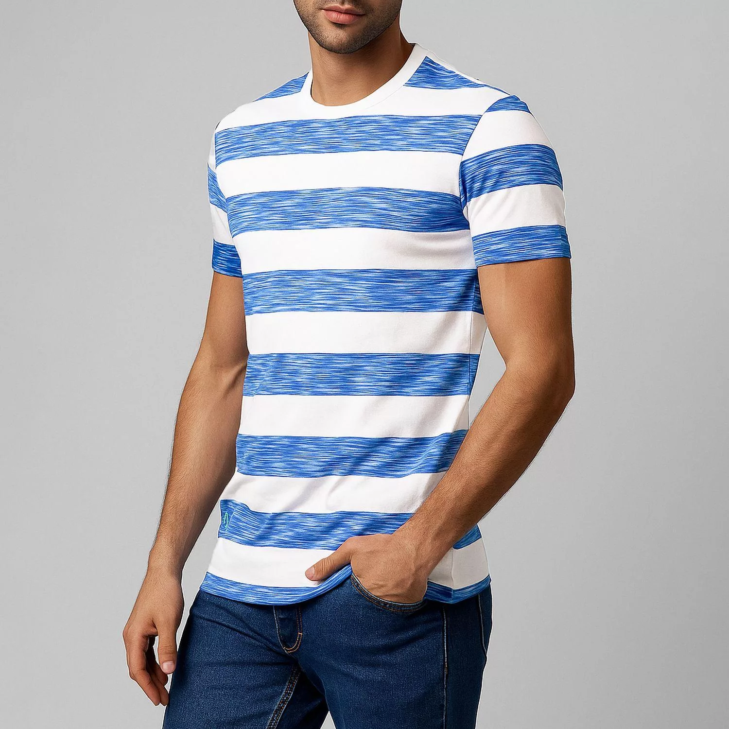 تی شرت آستین کوتاه مردانه باینت مدل 2261790 رنگ آبی