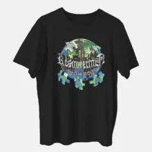 تی شرت آستین کوتاه مردانه مدل لش فانتزی کره زمین