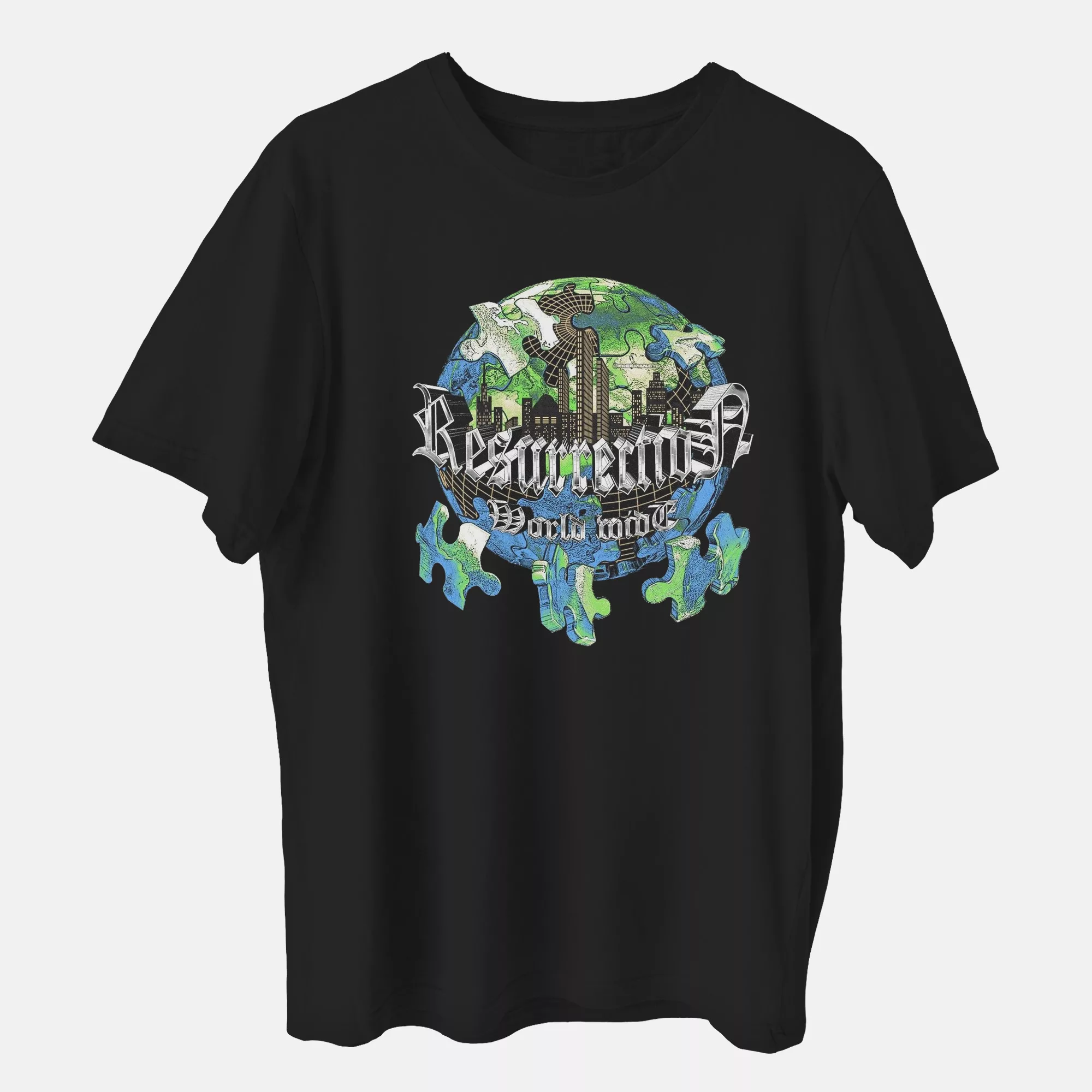 تی شرت آستین کوتاه مردانه مدل لش فانتزی کره زمین