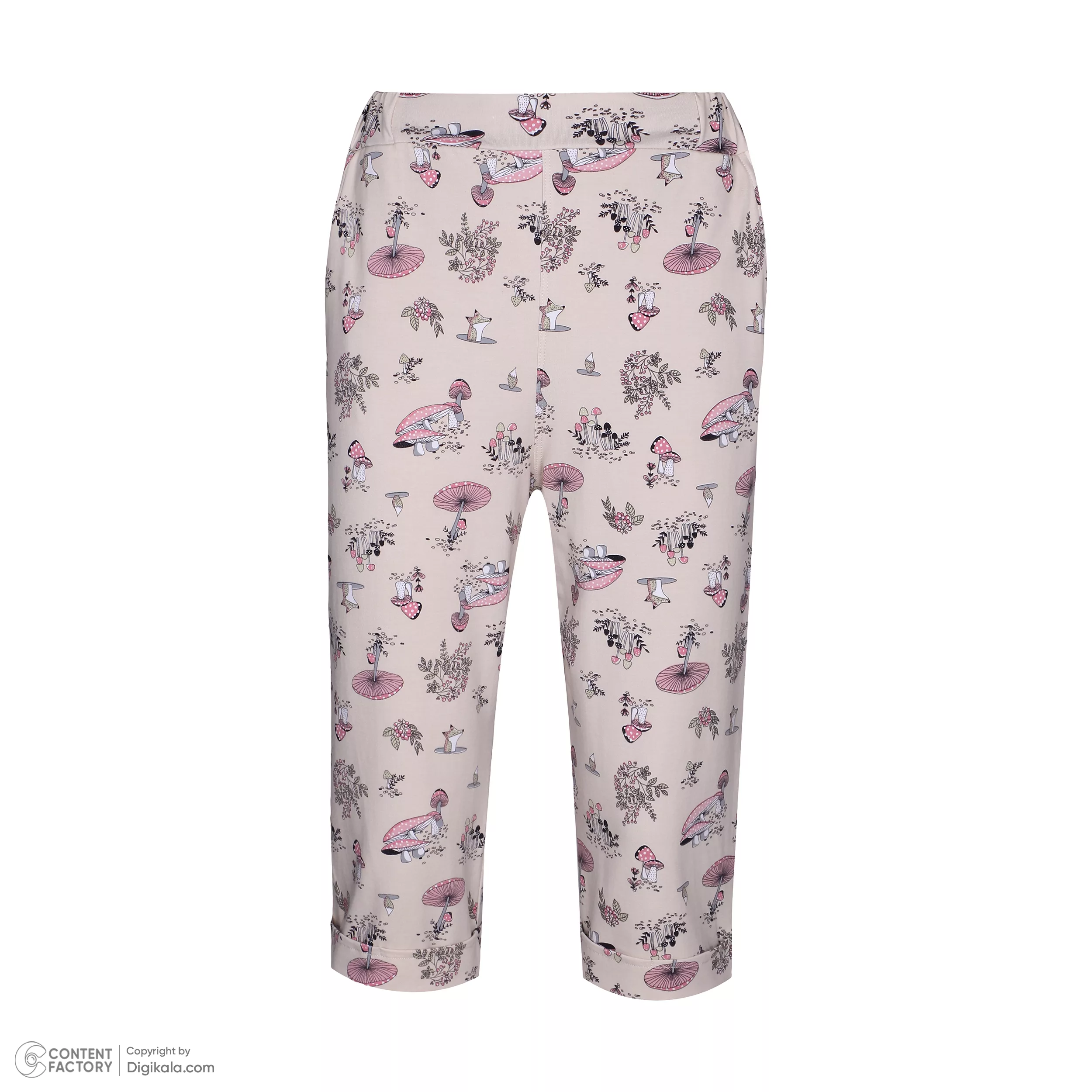 ست تی شرت آستین کوتاه و شلوارک زنانه ناربن مدل 15211133 رنگ سبز مغز پسته ای