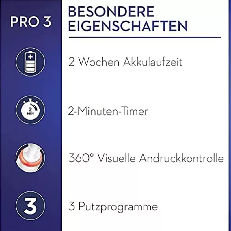 مسواک برقی اورال-بی مدل Pro 3 3000 Pure white