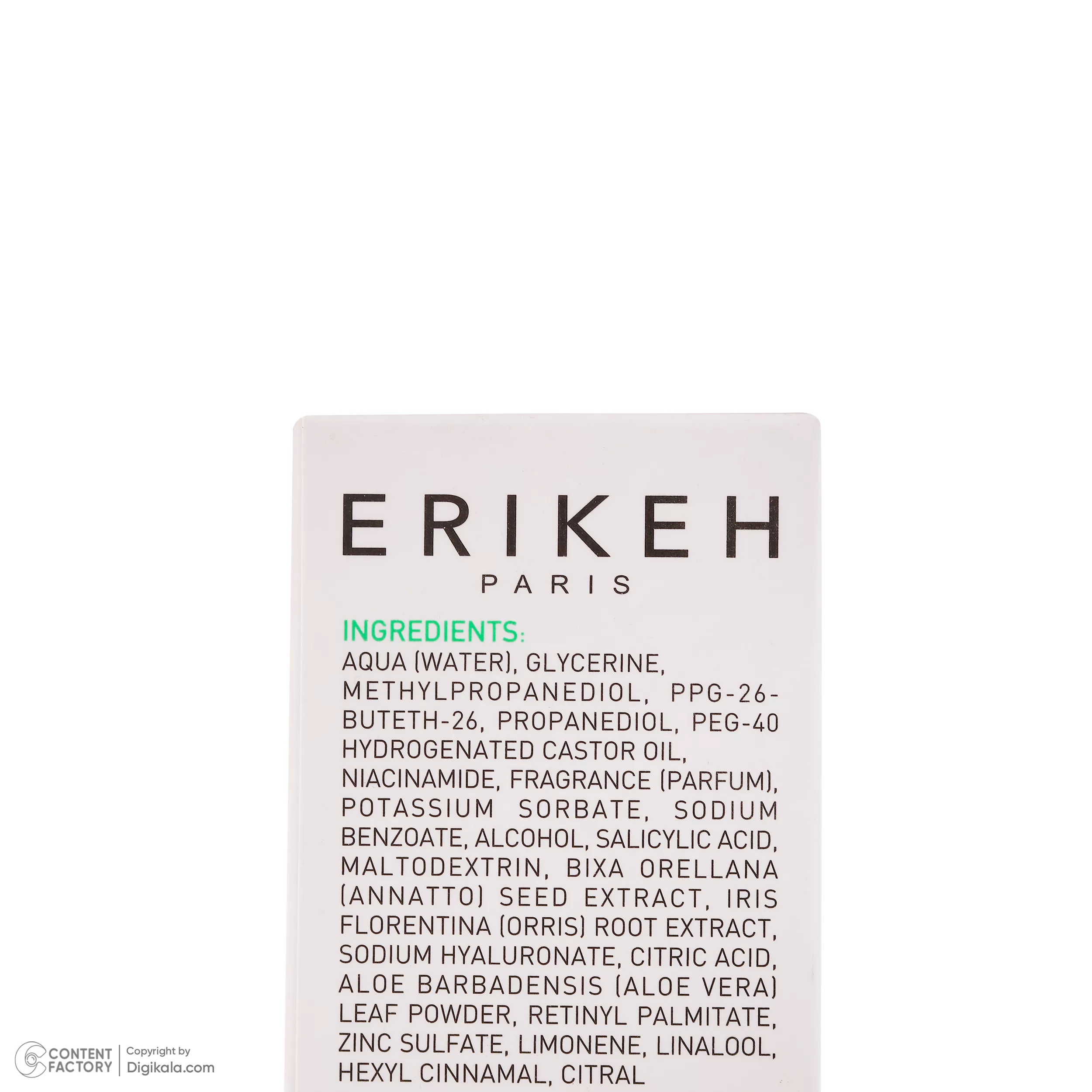 لوسیون ضد جوش اریکه مدل Niacinamide مناسب برای پوست های چرب حجم 100 میلی لیتر