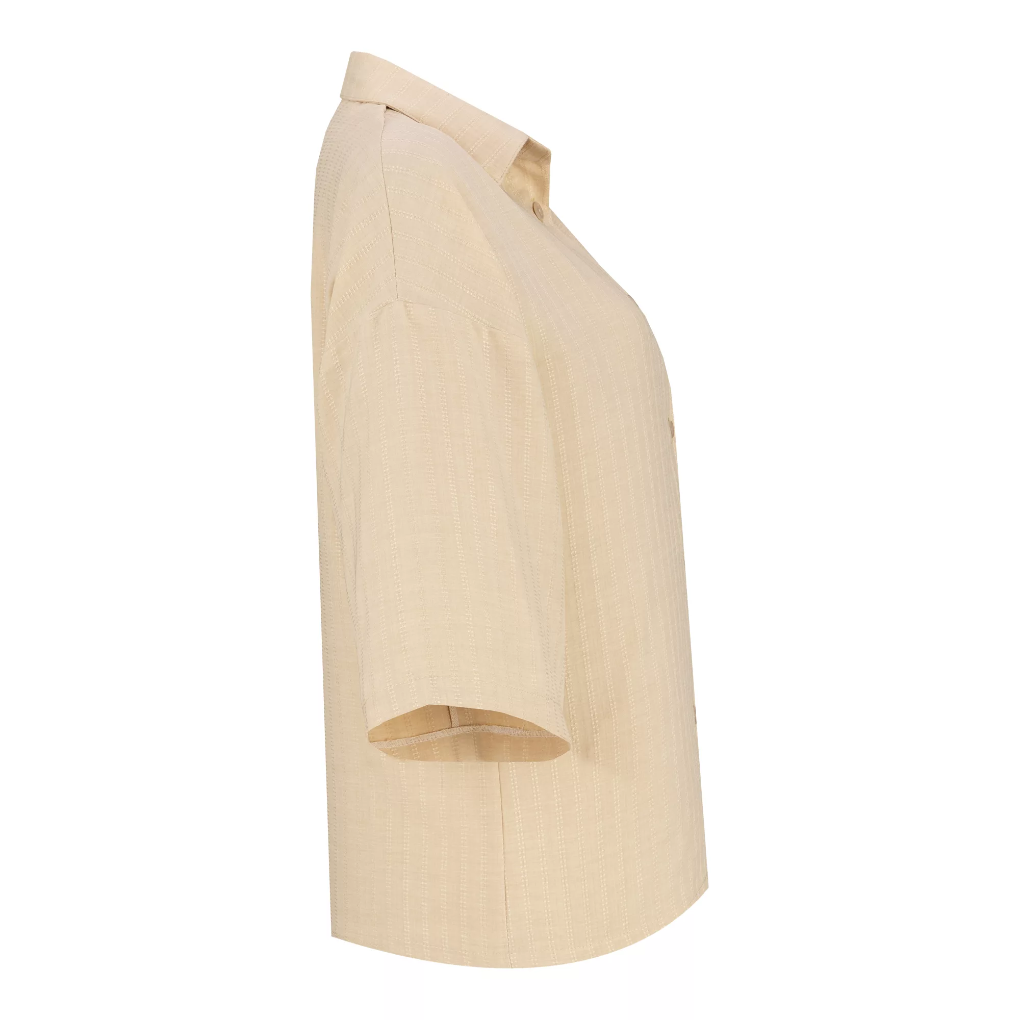 شومیز آستین سه ربع یقه برگردان زنانه السانا مدل سارال کد 224108 رنگ کرم