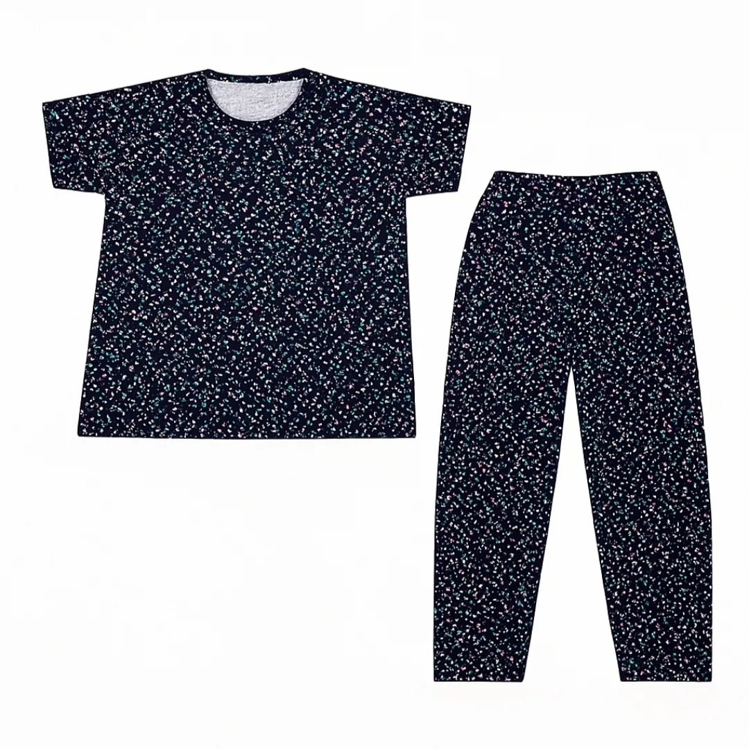 ست تیشرت آستین کوتاه و شلوار راحتی زنانه مدل قلبی