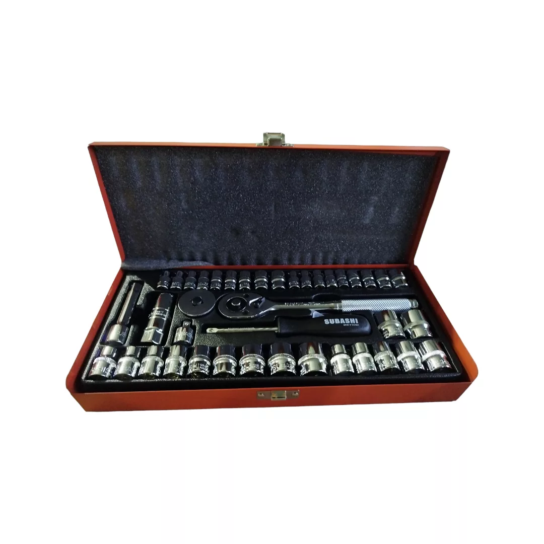 آچار بکس جغجغه ای سوباشی مدل 10-47-SUB 40 مجموعه 40 عددی