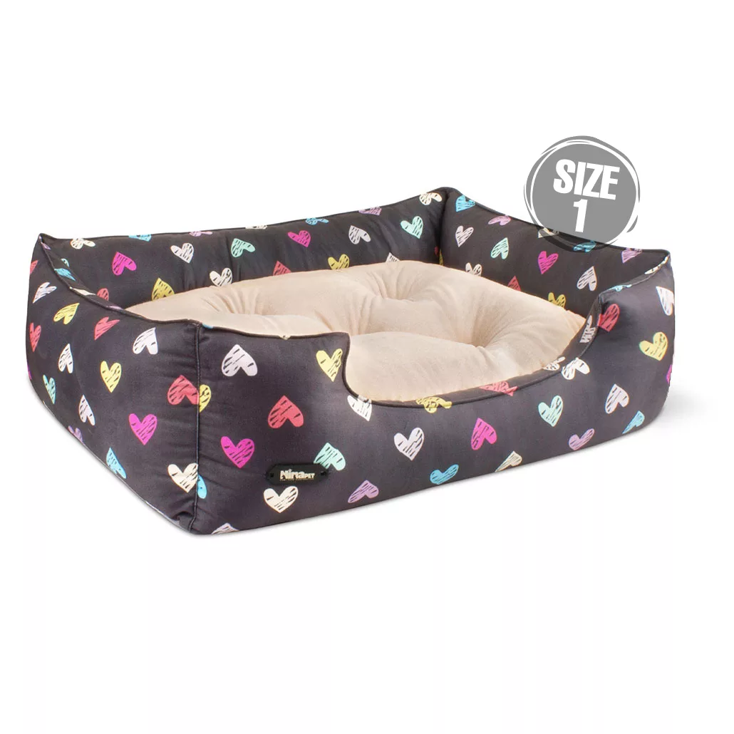 جای خواب سگ و گربه نیناپت مدل وی آی پی یو طرح قلب