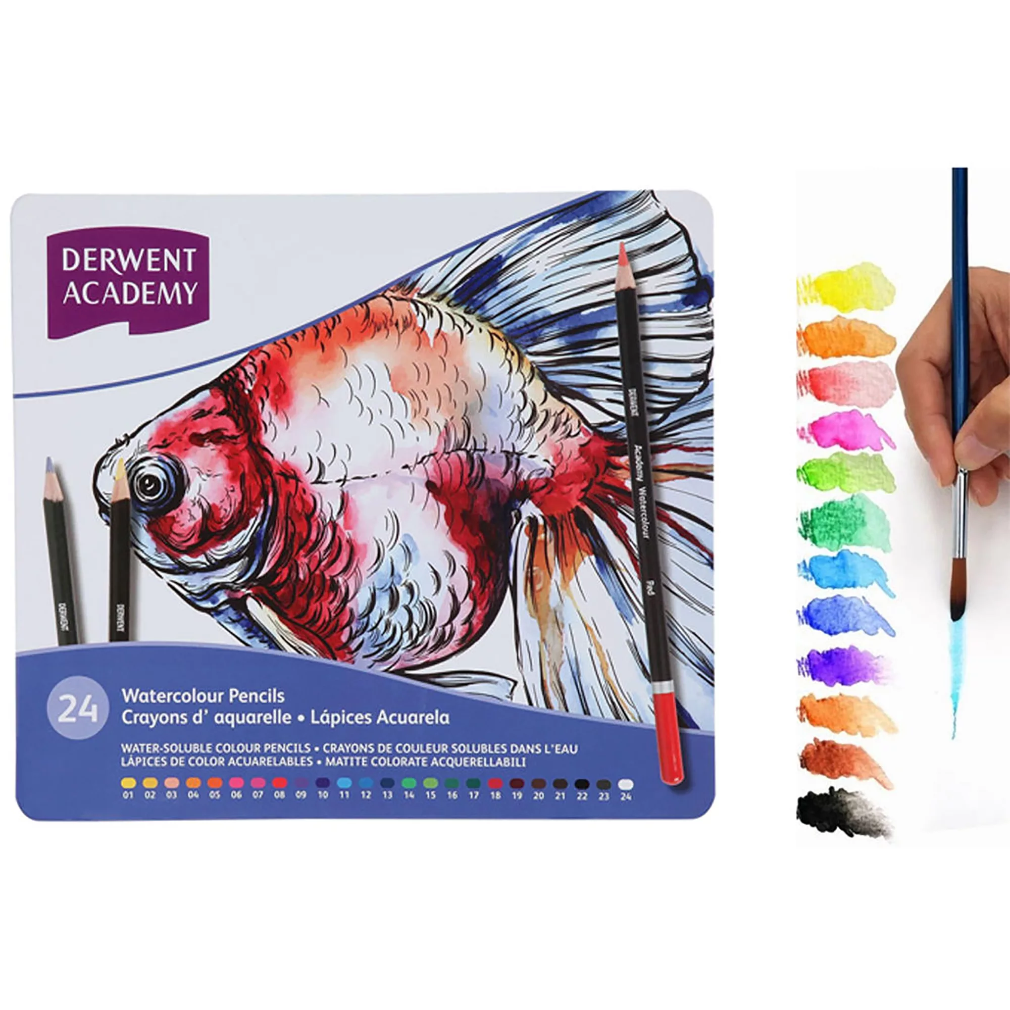 مداد آبرنگی 24 رنگ درونت کد DDR598