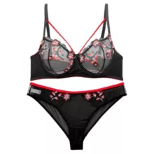 ست شورت و سوتین زنانه نوشه پوش مدل توری کد 88811