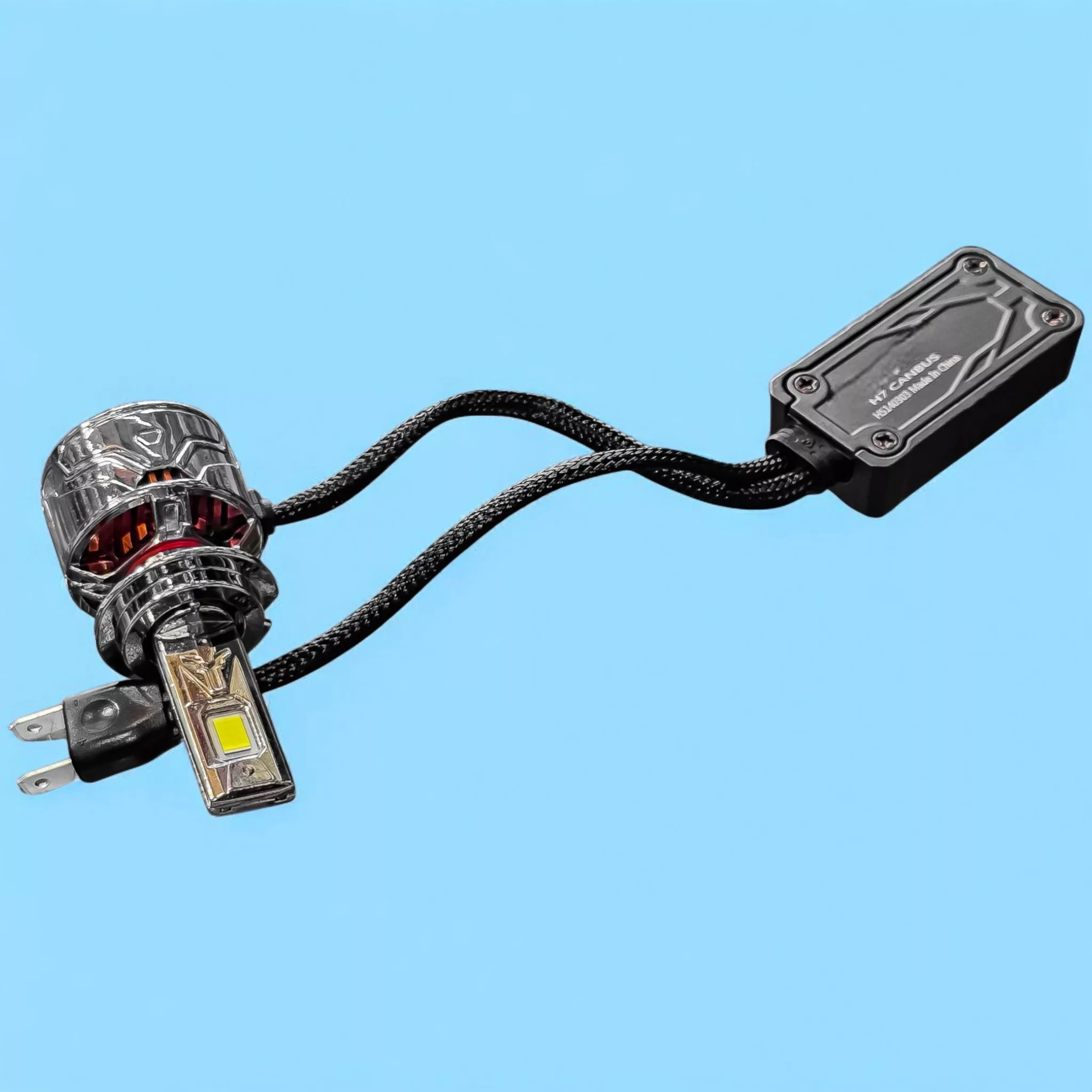 لامپ هدلایت خودرو تک حالته بست یدک مدل یخی کد X10 پایه H7 مناسب برای پراید 111 و 132 بسته 2 عددی