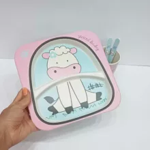 ظرف غذای 5 تکه کودک بامبو مدل ببعی