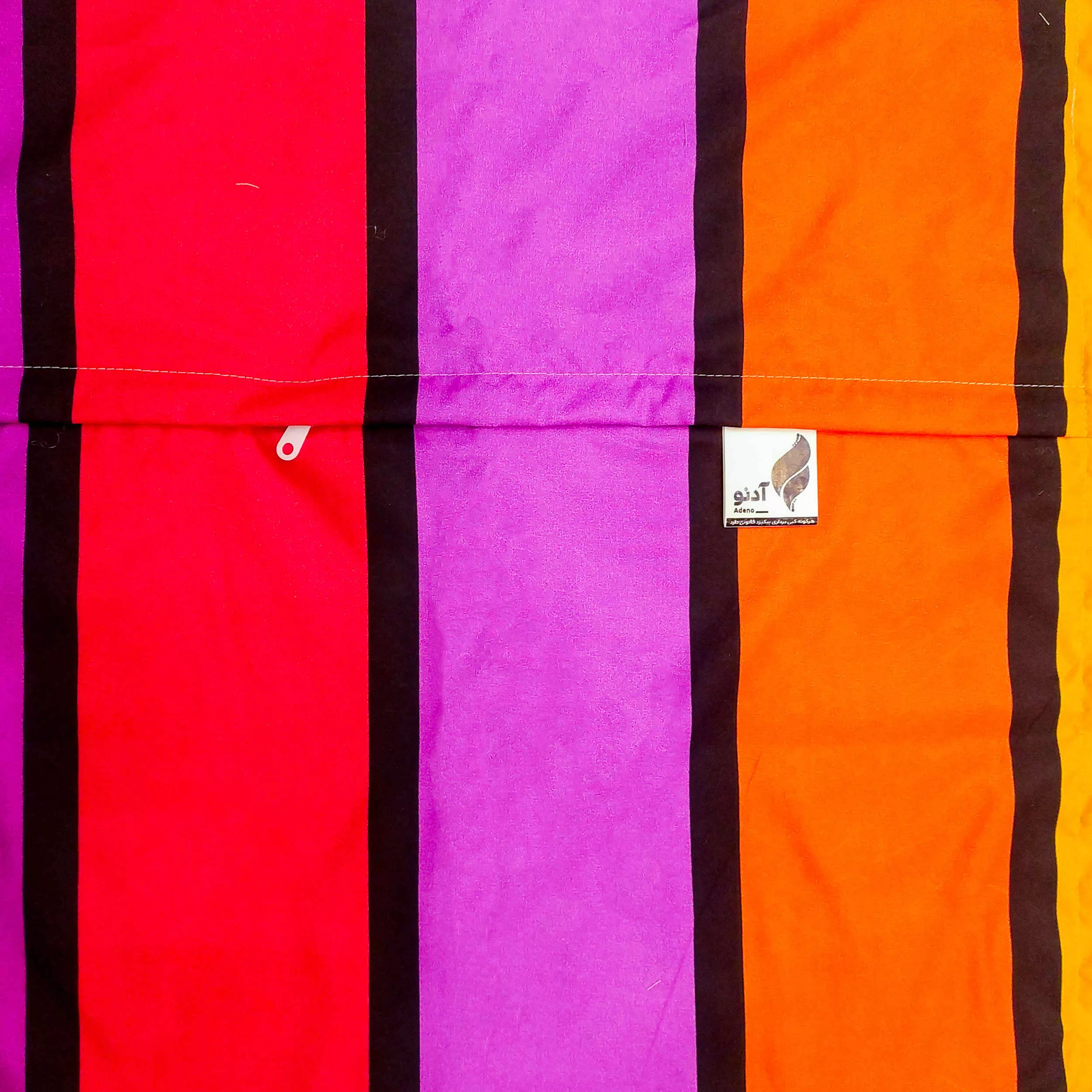 کاور تشک مهمان آدنو مدل Colored stripes کد CH41 یک نفره سایز 90x190 سانتی متر