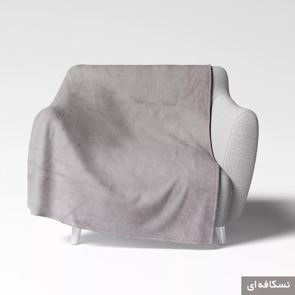 شال مبل شاران هوم مدل مخملی طرح ساده سایز 180×180 سانتی متر