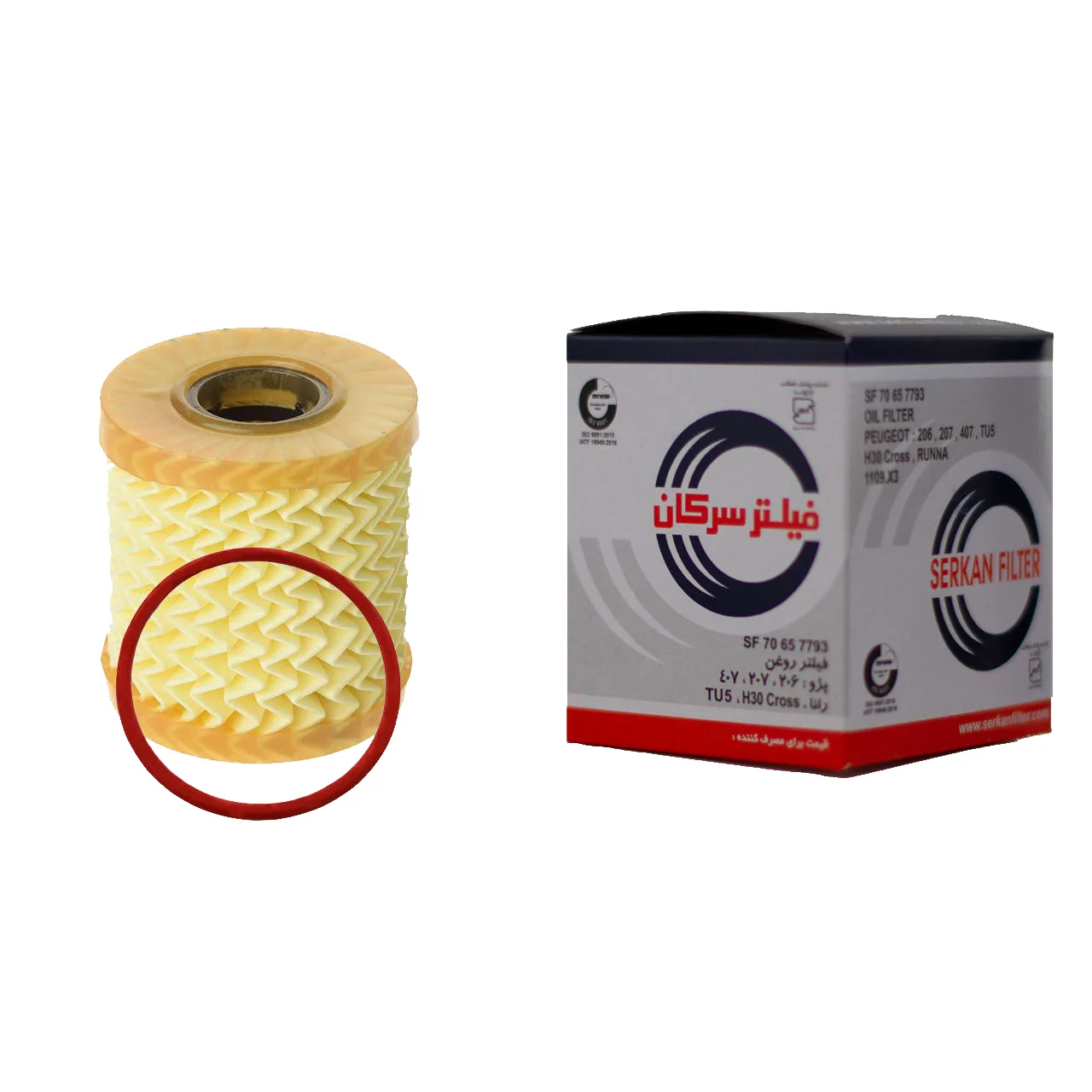 فیلتر روغن خودرو سرکان مدل 7793 به همراه فیلتر هوا و فیلتر بنزین