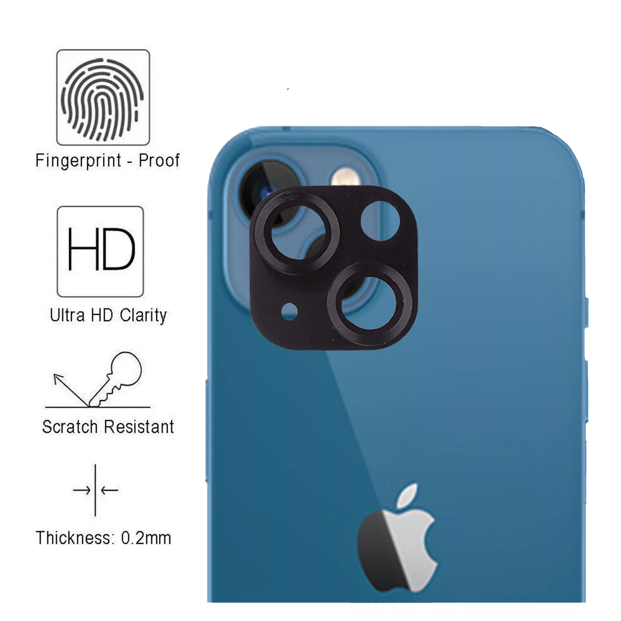 محافظ لنز دوربین بوف مدل 3D-Pro مناسب برای گوشی موبایل اپل Iphone 13 Mini