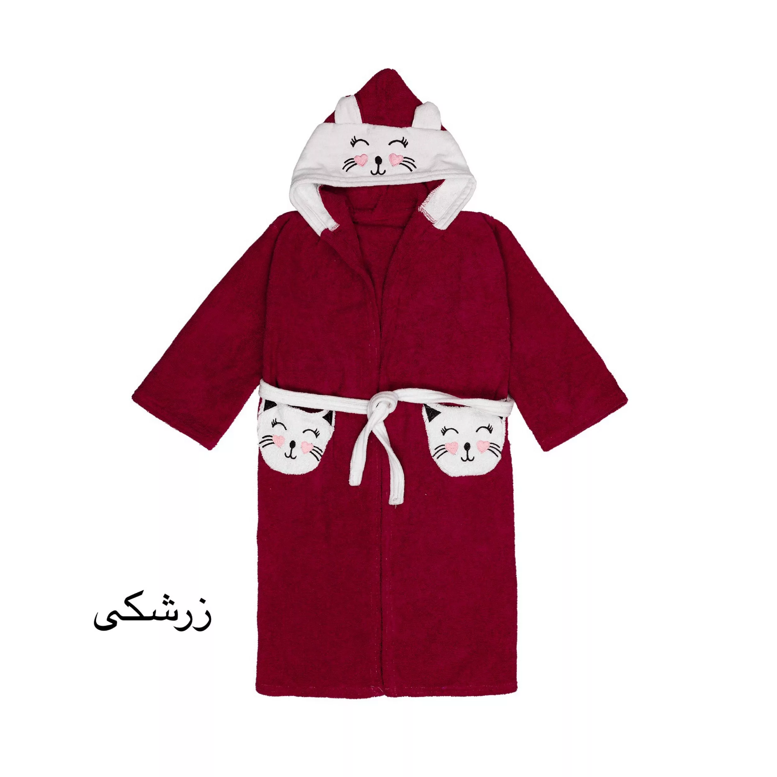 حوله پالتویی کودک هنرمند مدل cat سایز ۹۰×۸۰ سانتی متر