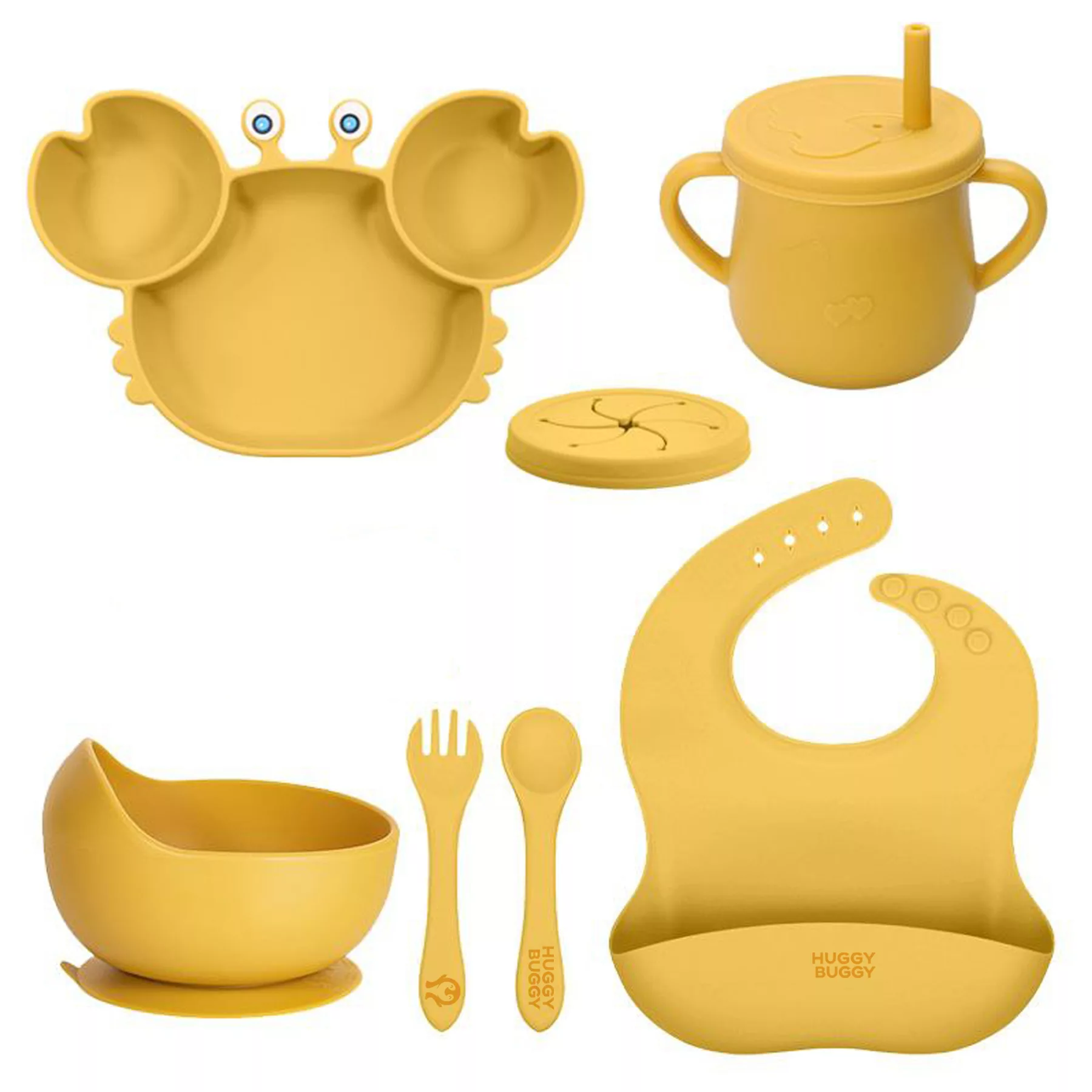سرویس غذا خوری 8 پارچه کودک هاگی باگی مدل سیلیکونی
