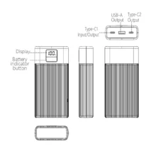 پاوربانک تراست مدل P267D ظرفیت 20000 میلی آمپر ساعت