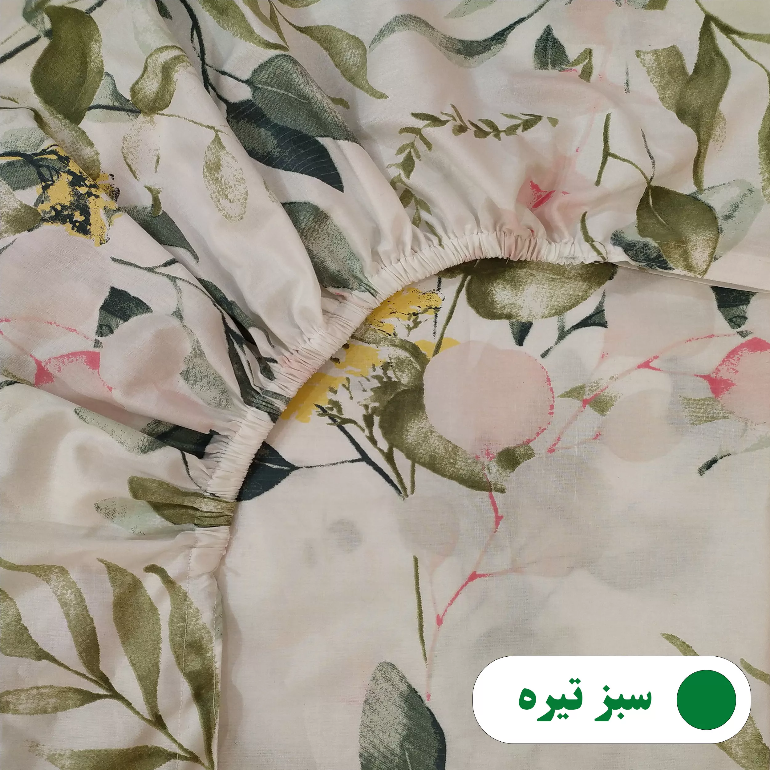 ملحفه پانیذ پود مدل سوسن کد P103-1 یک نفره سایز 120x200 سانتی متر