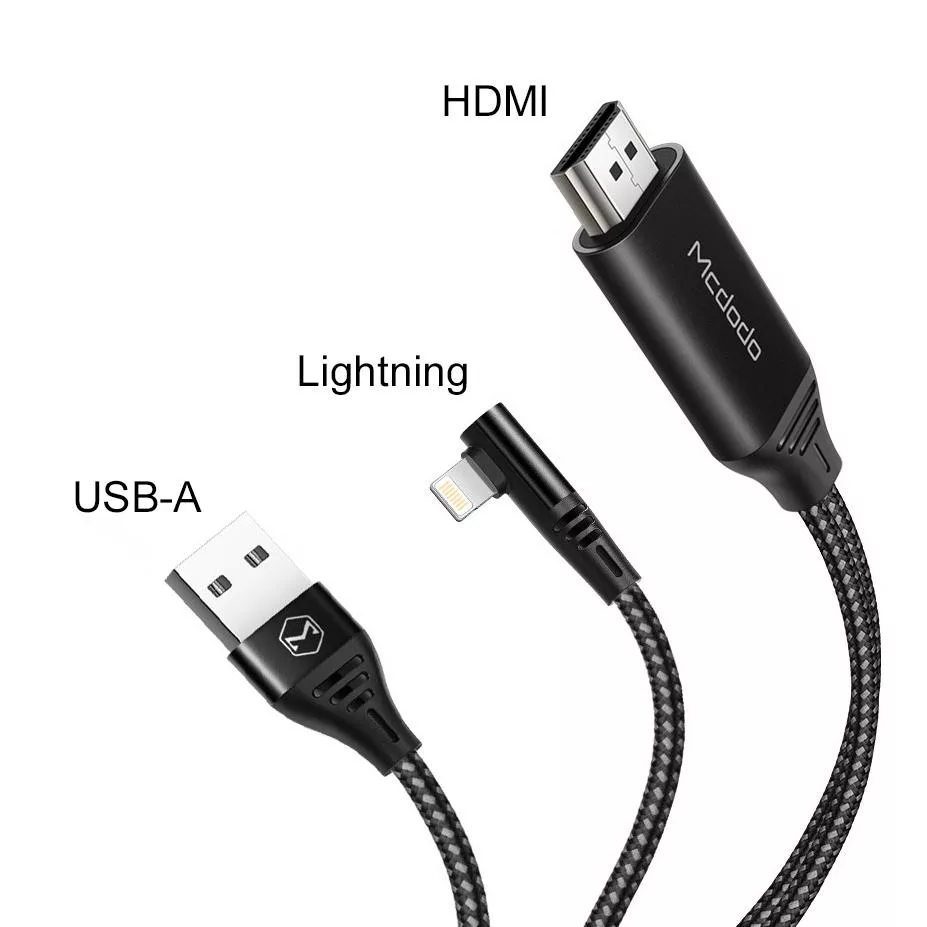 کابل تبدیل لایتنینگ به HDMI مک دودو مدل CA-6400 طول 2 متر