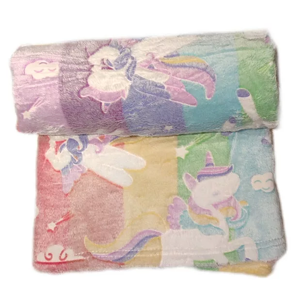 پتو مسافرتی 2 نفر مدل تک شاخ رنگین کمانی سایز 200x210 سانتی‌متر