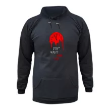 هودی زنانه مدل ساعت رنگ ذغال سنگی