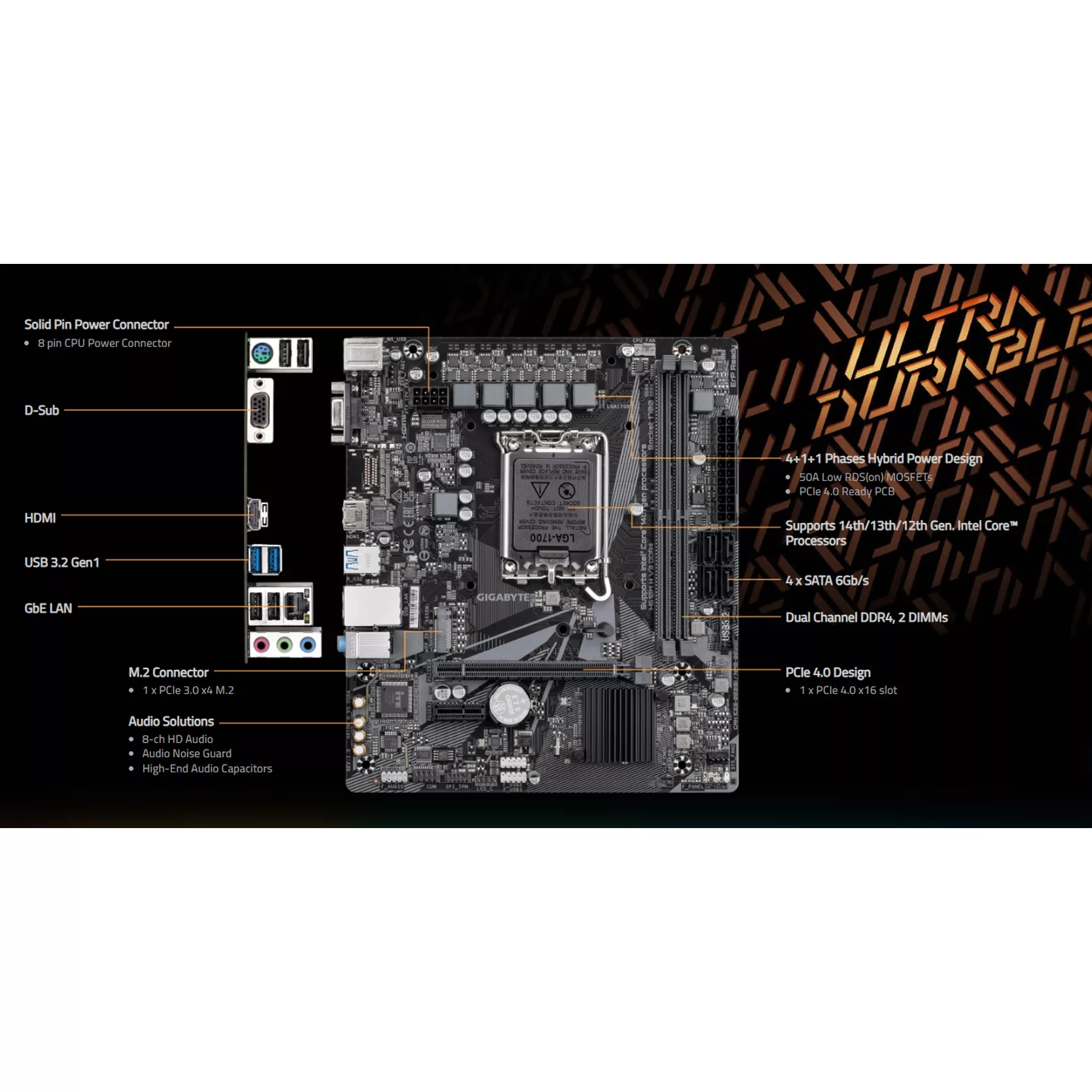 مادربرد گیگابایت مدل H610M H V3 DDR4 (rev. 1.0)