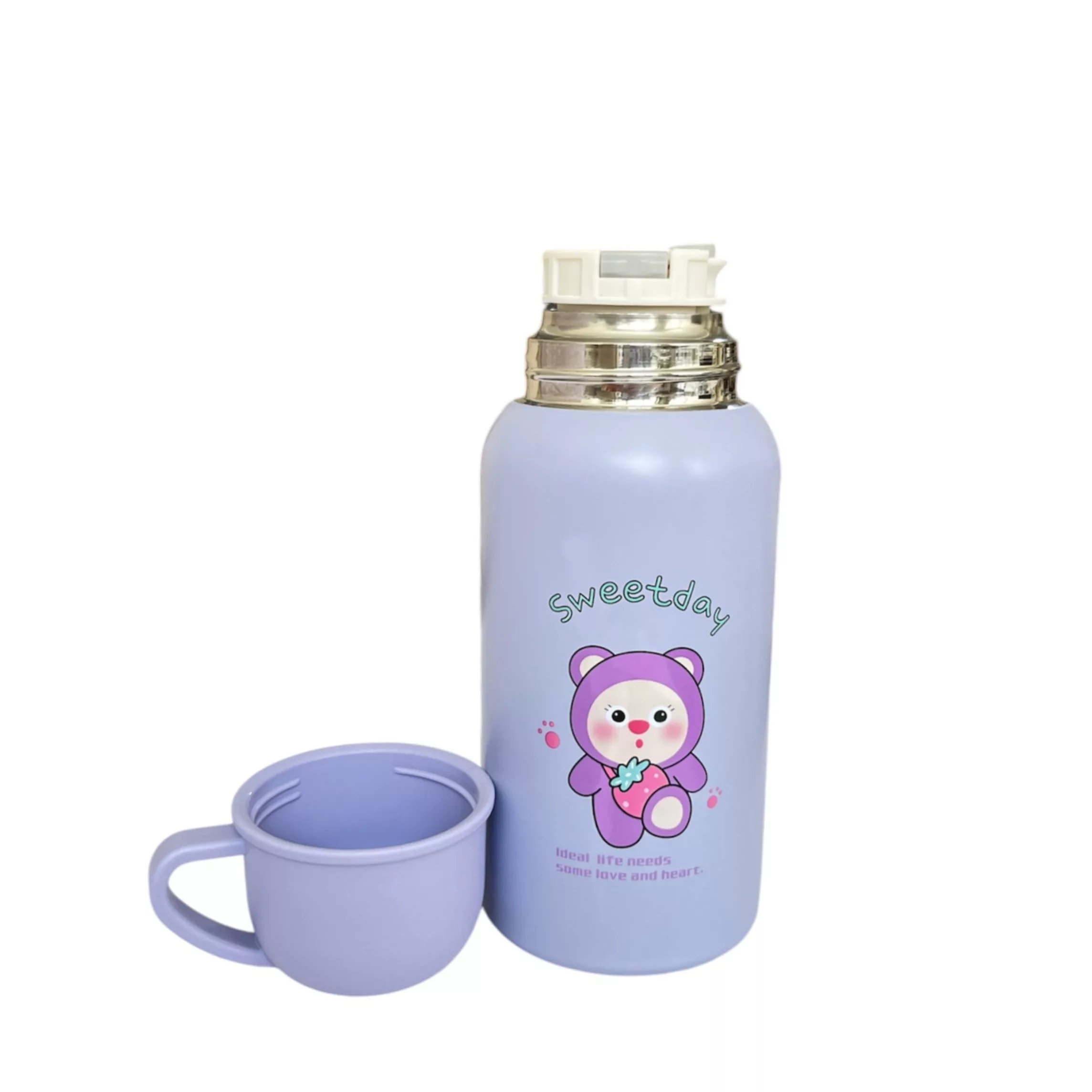 فلاسک کودک دو درب مدل تدی کد VT2721 گنجایش 0.5 لیتر