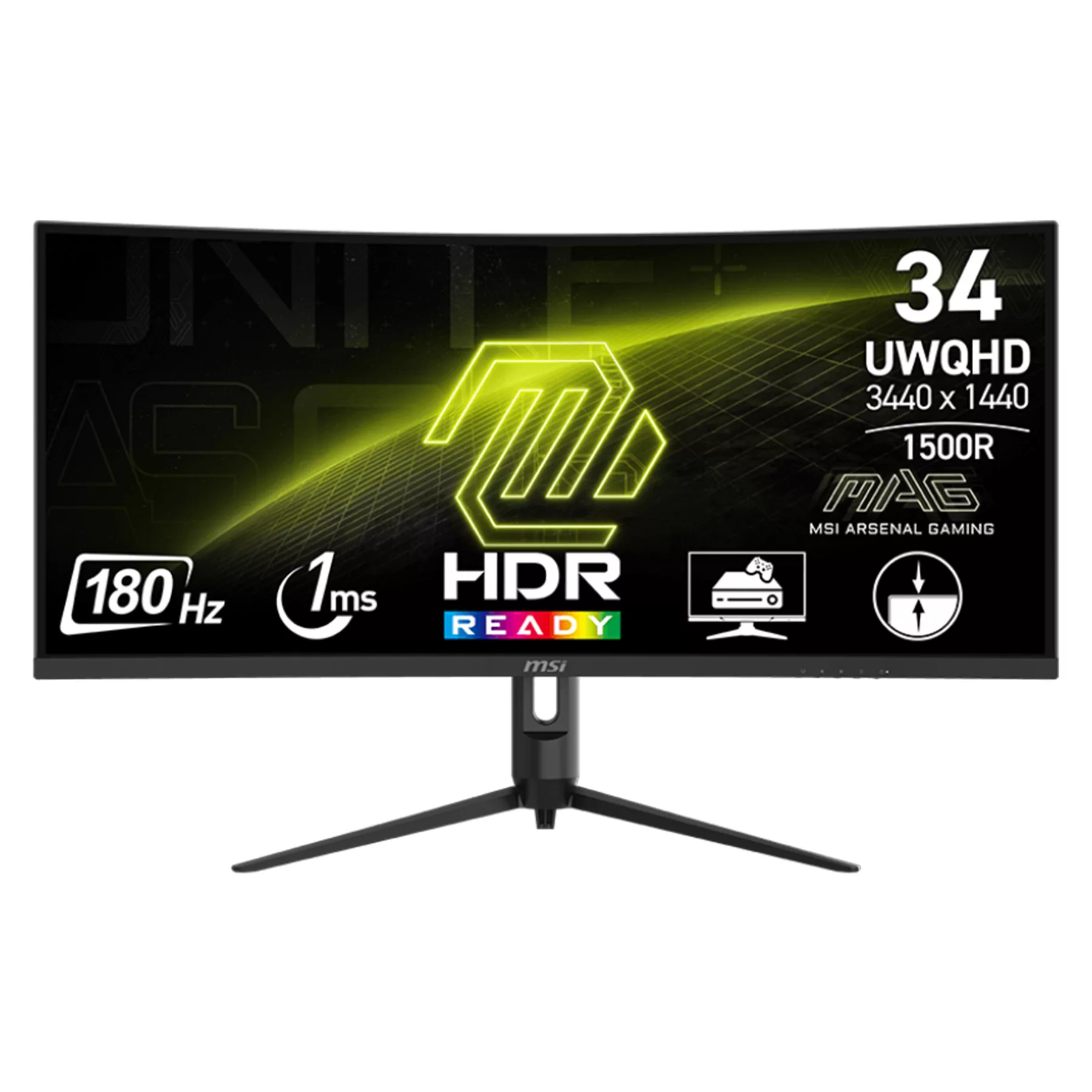 مانیتور خمیده گیمینگ 34 اینچ ام اس آی مدل MAG 342CQR E2
