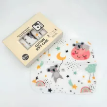 دستمال دست و صورت نوزاد بی بی بی مدل کوالا سایز مجموعه 6 عددی