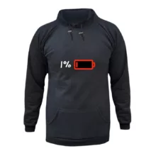 هودی زنانه مدل باتزی رنگ ذغال سنگی