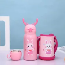 فلاسک کودک مدل شاخ گوزن طرح خرگوش گنجایش 0.5 لیتر