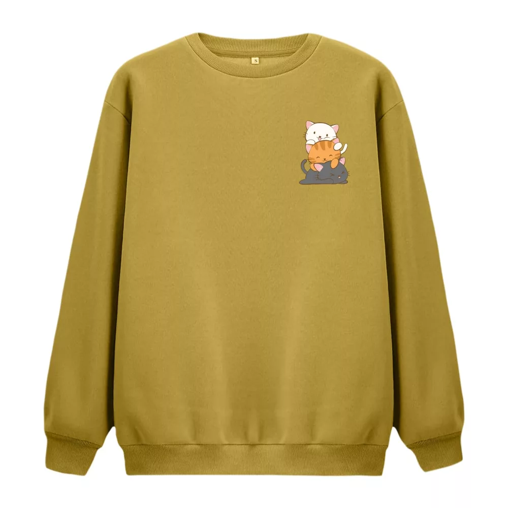 سویشرت زنانه مدل گربه های خندان