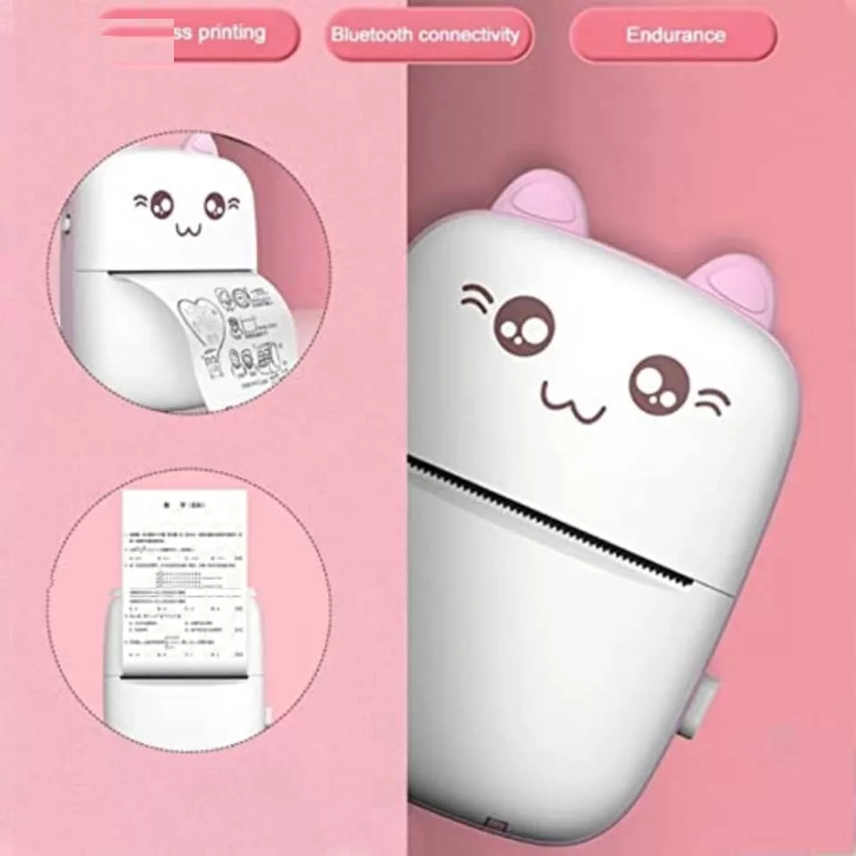 پرینتر لیبل زن ناب سل مدل پرتابل کد PIN02 به همراه سه عدد رول کاغذی