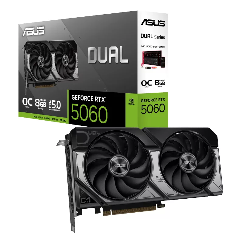 کارت گرافیک مبتنی بر NVIDIA ایسوس مدل Dual RTX 5060 OC 8GB