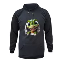 هودی زنانه مدل دایناسور  کد ۱ رنگ ذغال سنگی