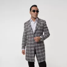 پالتو کوتاه مردانه مدل چهارخانه ماهوت 6