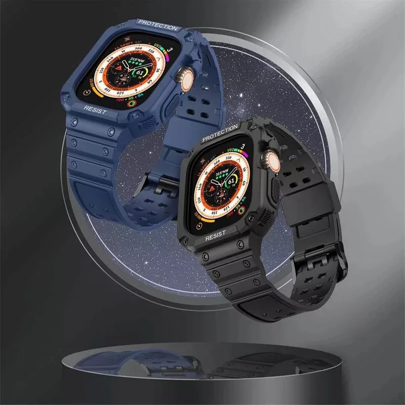 بند مدل Protection Resist G-Shock مناسب برای اپل واچ سایز 42 , 44 , 45 میلی متری